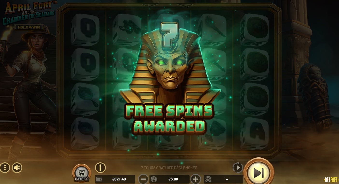 Résolvez les mystères sur Betsoft April Fury dice slot