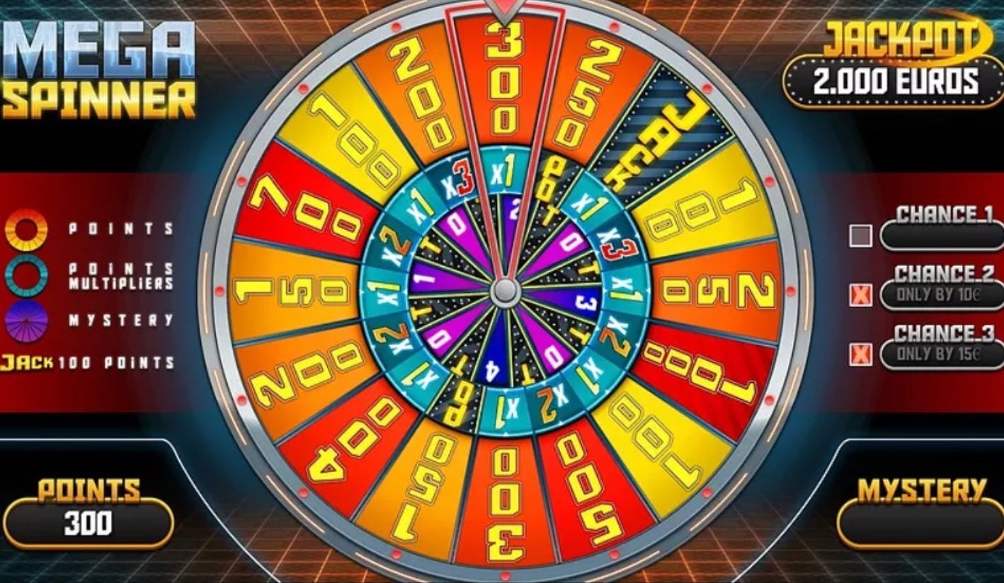 Gaming1 Mega Spinner Jackpot, win up to €25,000
