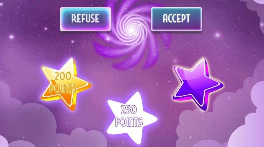 Sparky Stars dice game from Gaming1, collect the stars!
