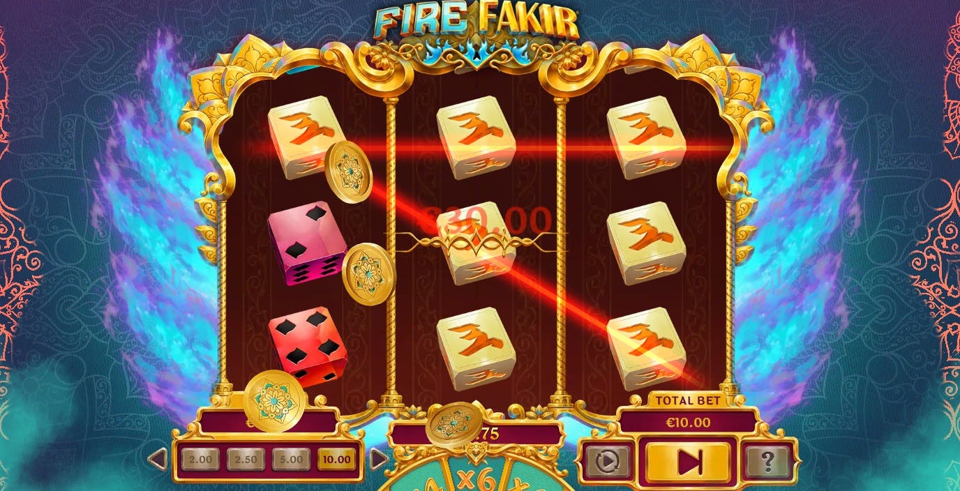 Fire Fakir nieuw diceslot spel van Gaming1