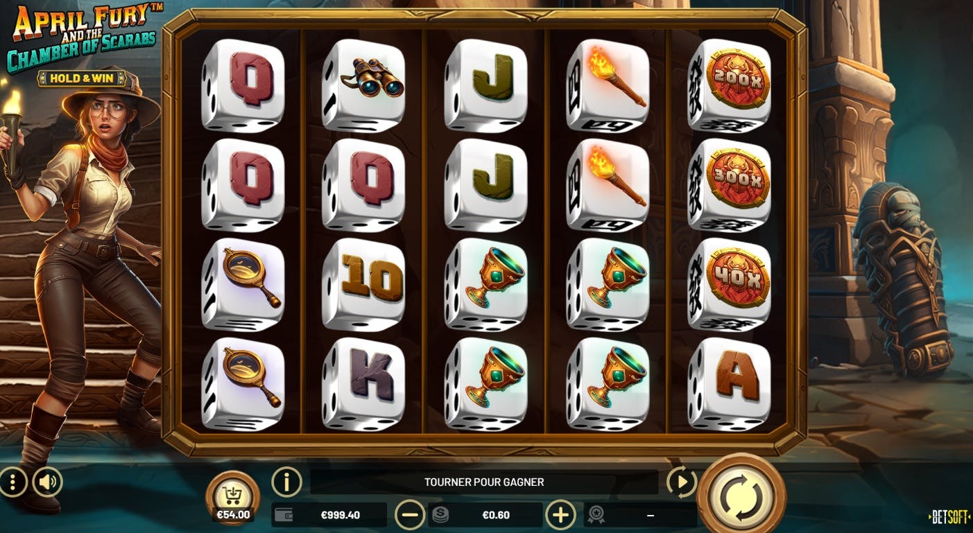 Résolvez les mystères sur Betsoft April Fury dice slot