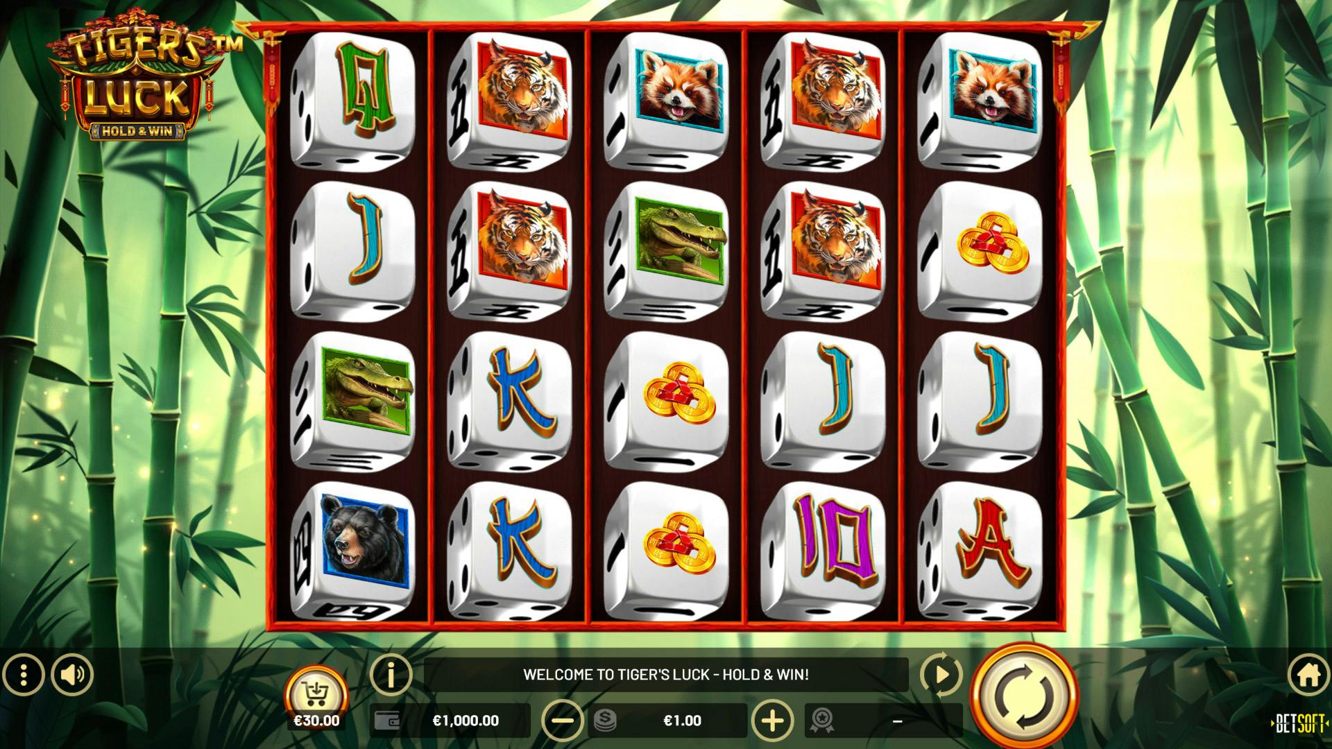 Exclusivité ! Tiger's Luck diceslot de Betsoft