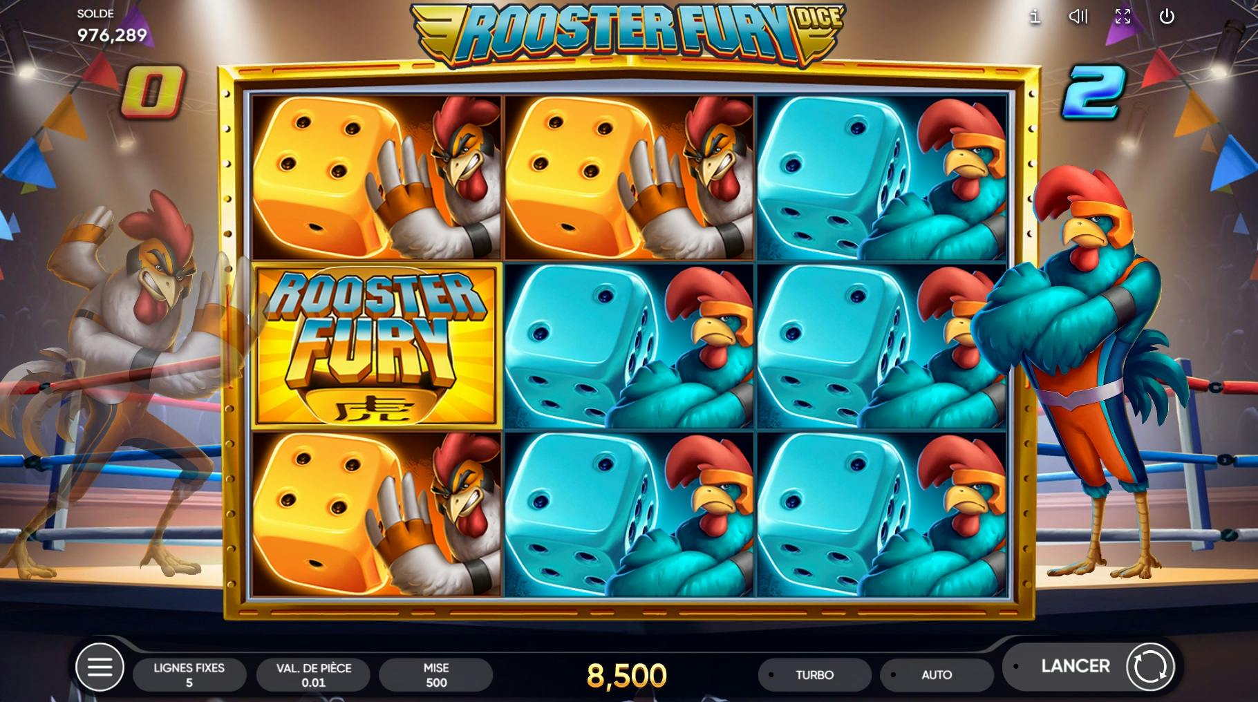 Endorphina Rooster Fury jeu de dice slot