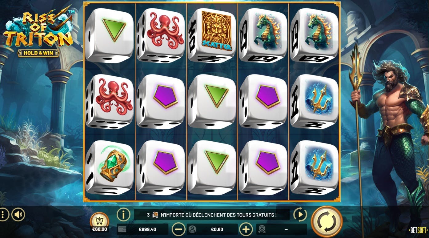 Betsoft Rise of Triton new dice slot game