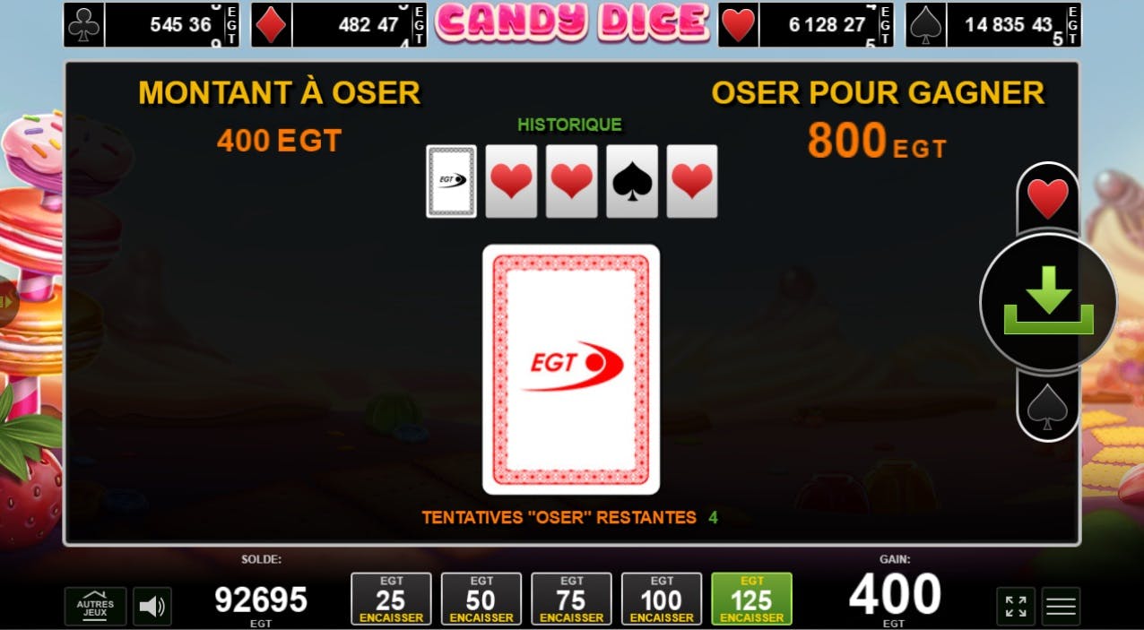 Amusenet Candy Dice slot, more candy for more winnings!