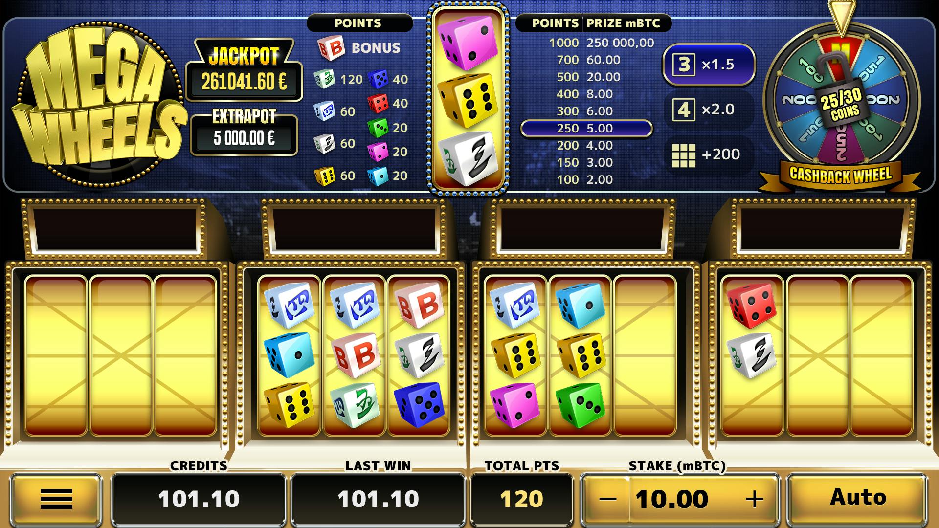 Mega Wheels AirDice - Jeu de casino Belge - Luckygames