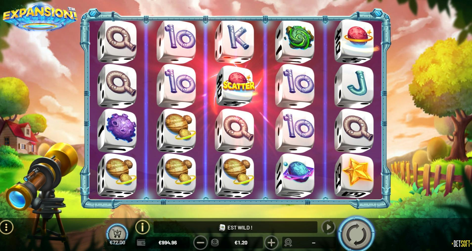 Betsoft Expansion dice slot remplie d'exploration