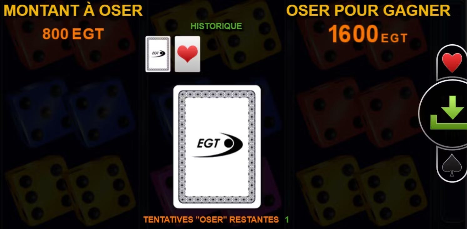 Golden apples on the Amusenet Apple Dice