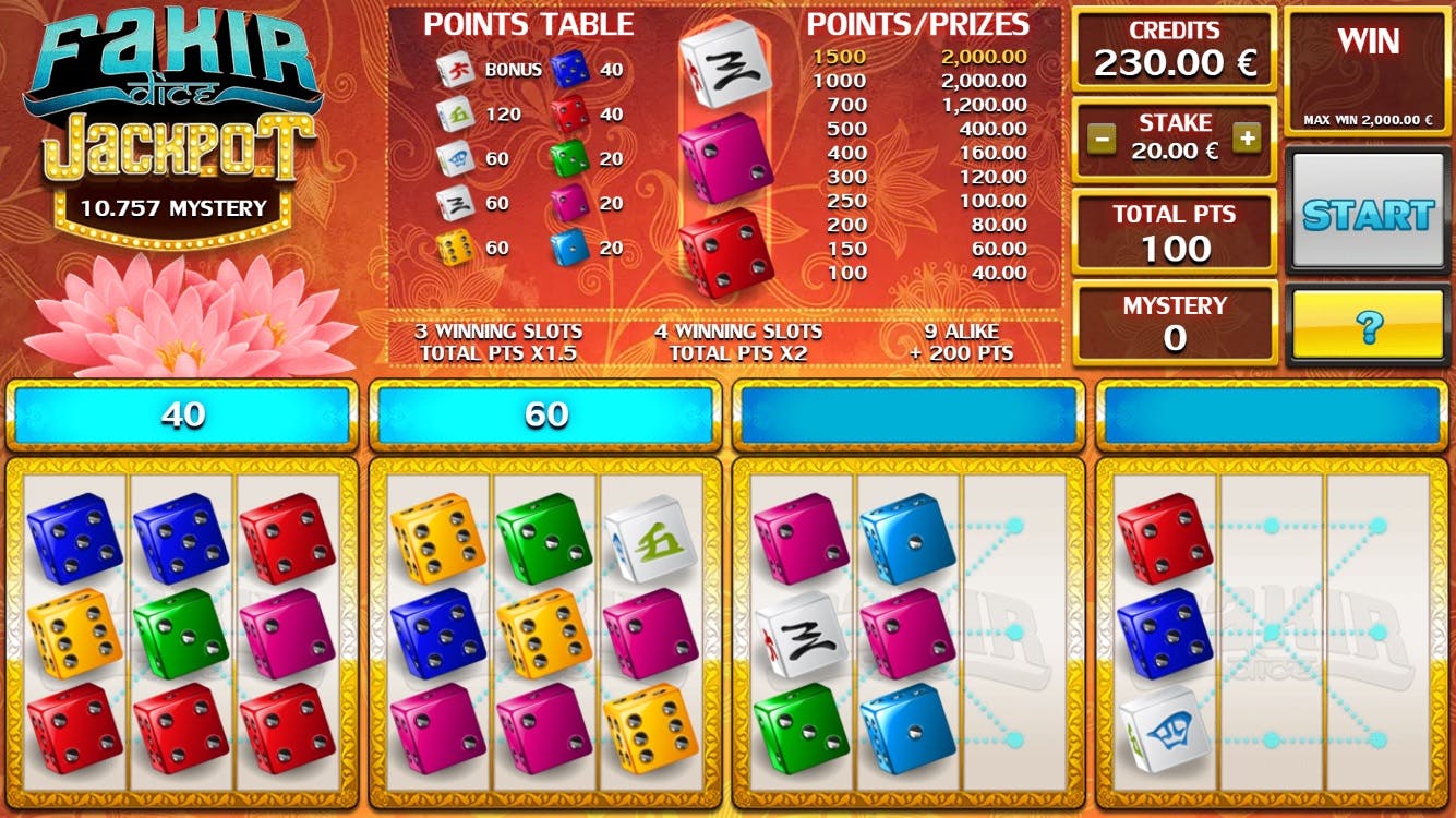 Gaming1 Fakir Dice Game, challenge the mighty Fakir.
