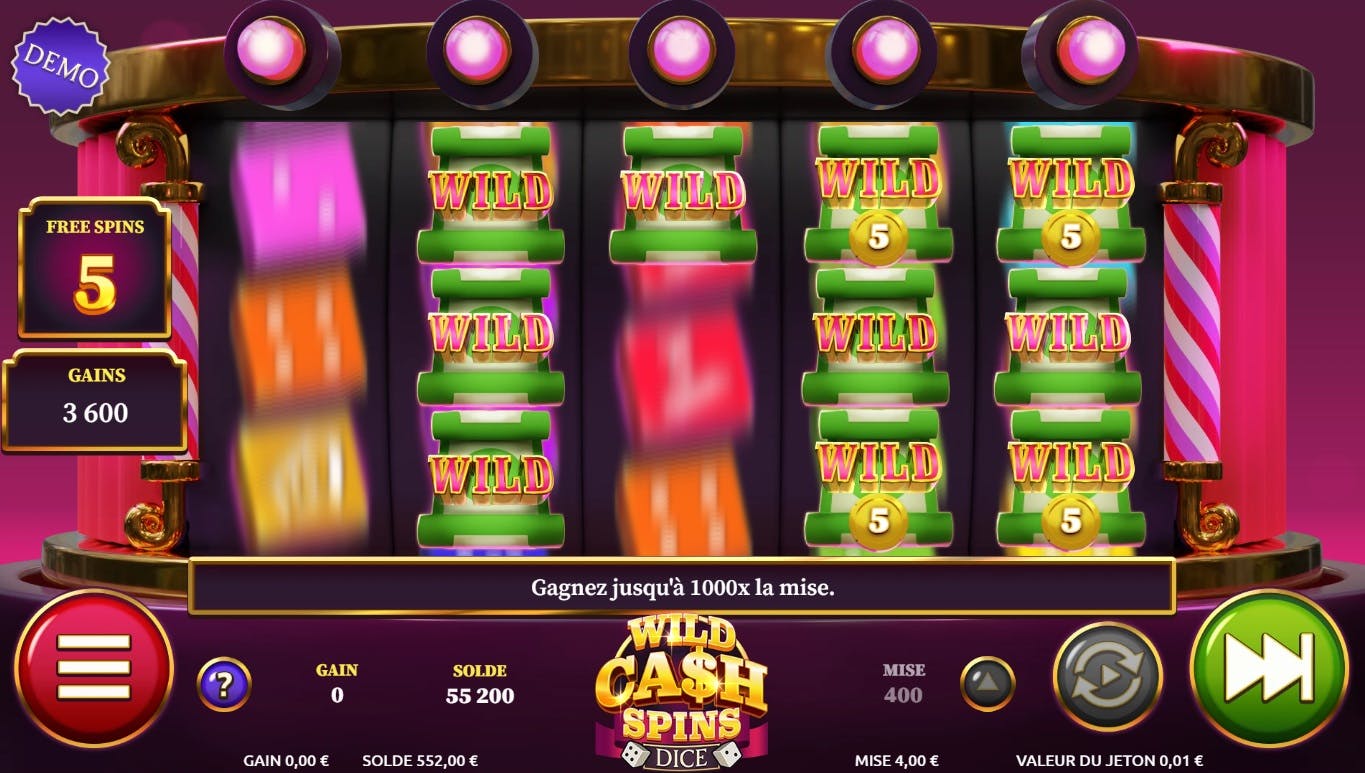 Wild Cash Spins from Airdice, enjoy the crazy reels!