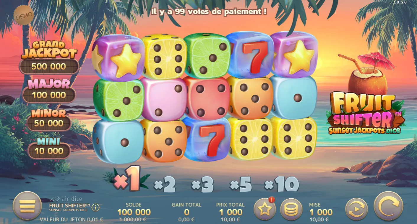 We're taking you to sunset with Fruit Shifter Sunset Dice