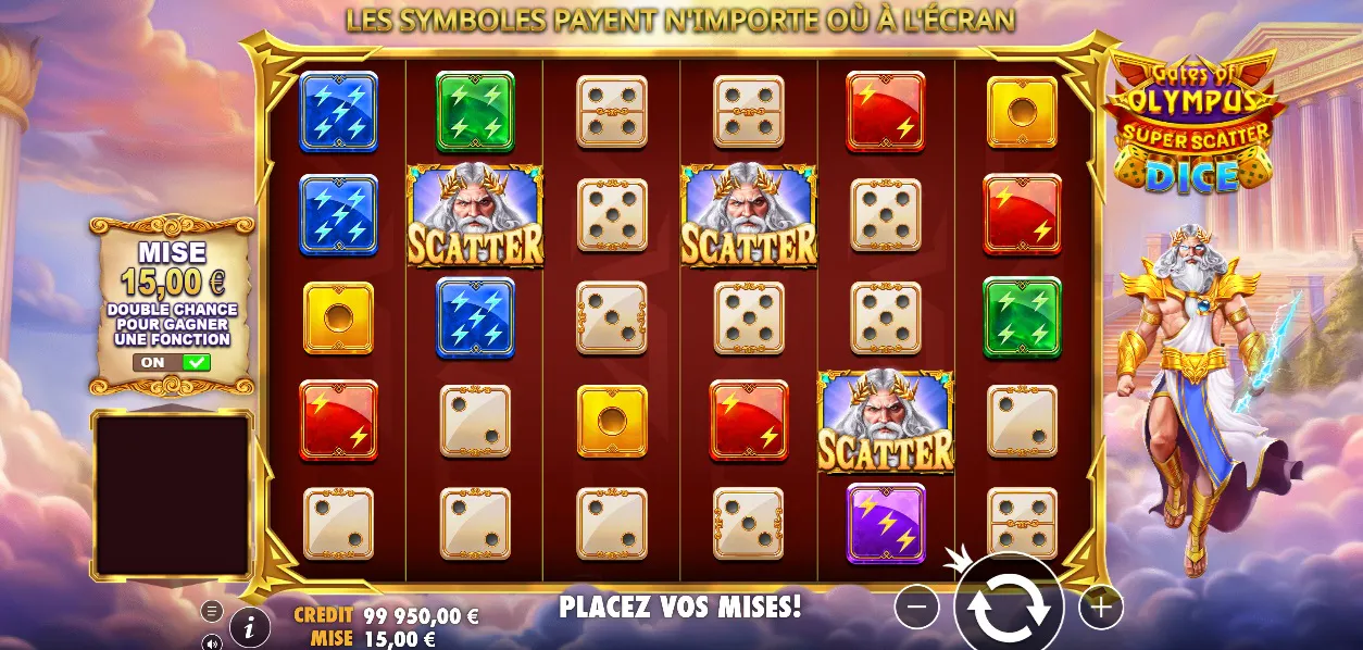 Gates of Olympus Super Scatter Dice: Zeus unleashes his power