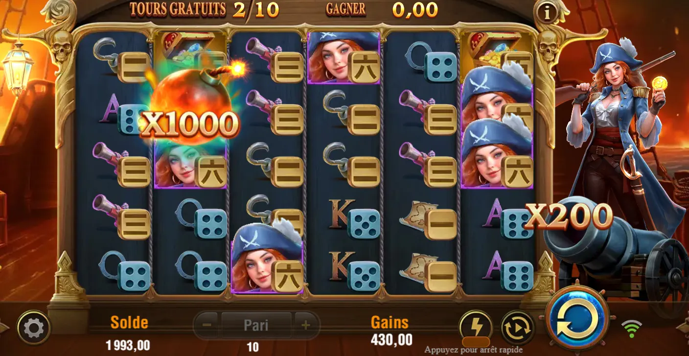 Embark on Pirate Queen 2 Dice