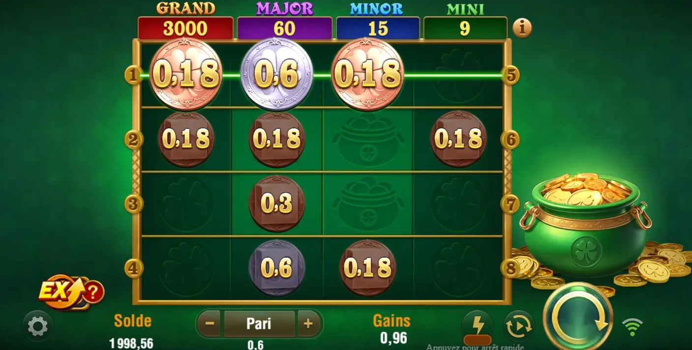Clover Coins 4x4 Dice and its Pot of Gold