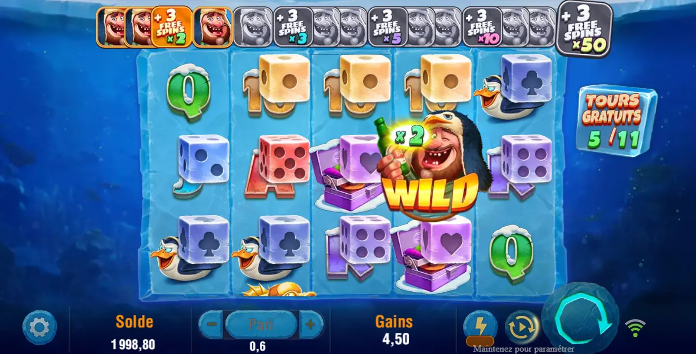 Vissen in Antartica met Fortune Hook Dice