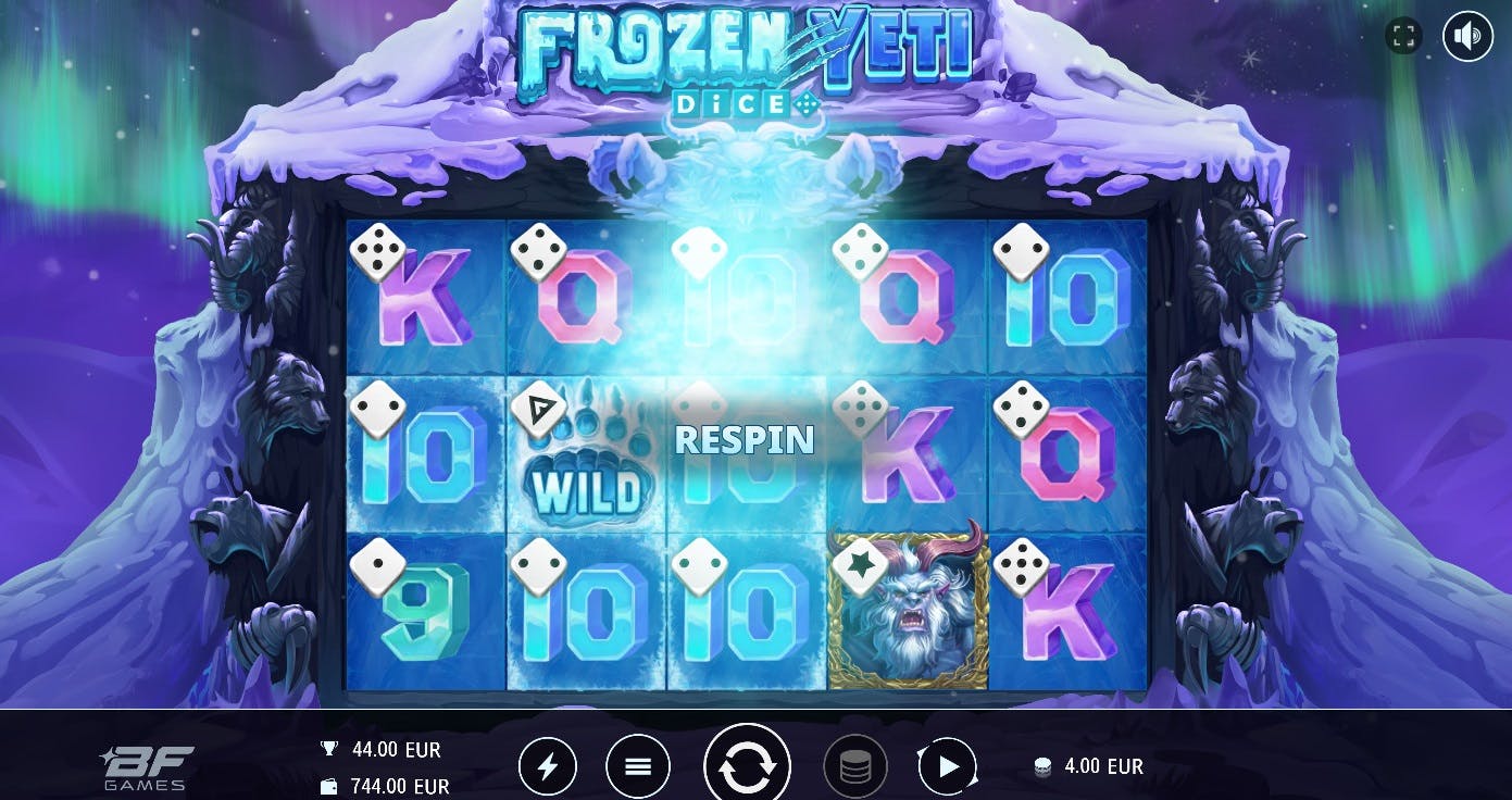 Streef naar de top op Frozen Yeti Diceslot