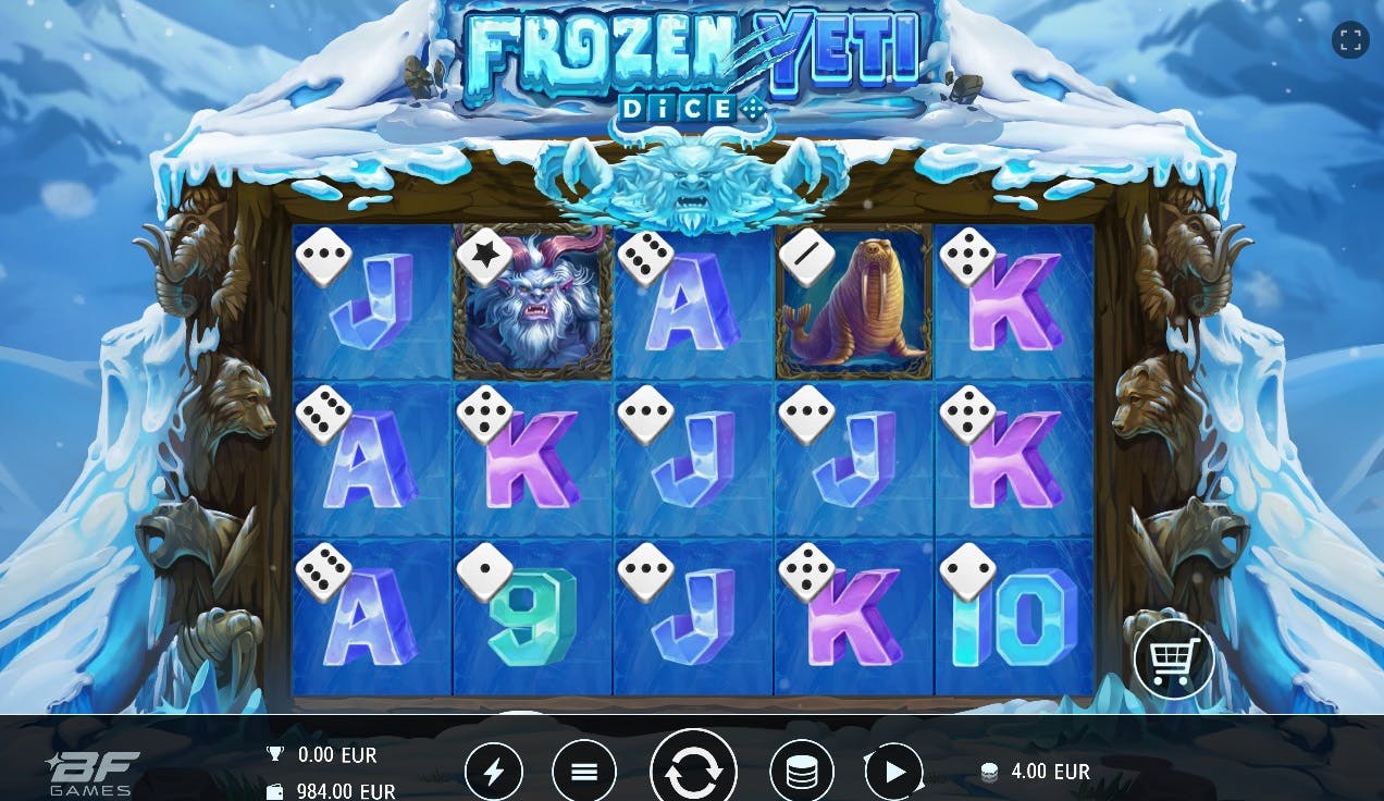 Visez les sommets sur la Frozen Yeti Diceslot