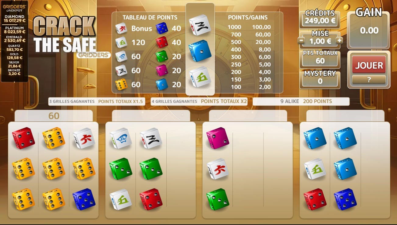 Hit the Jackpots on Crack The Safe Gridders