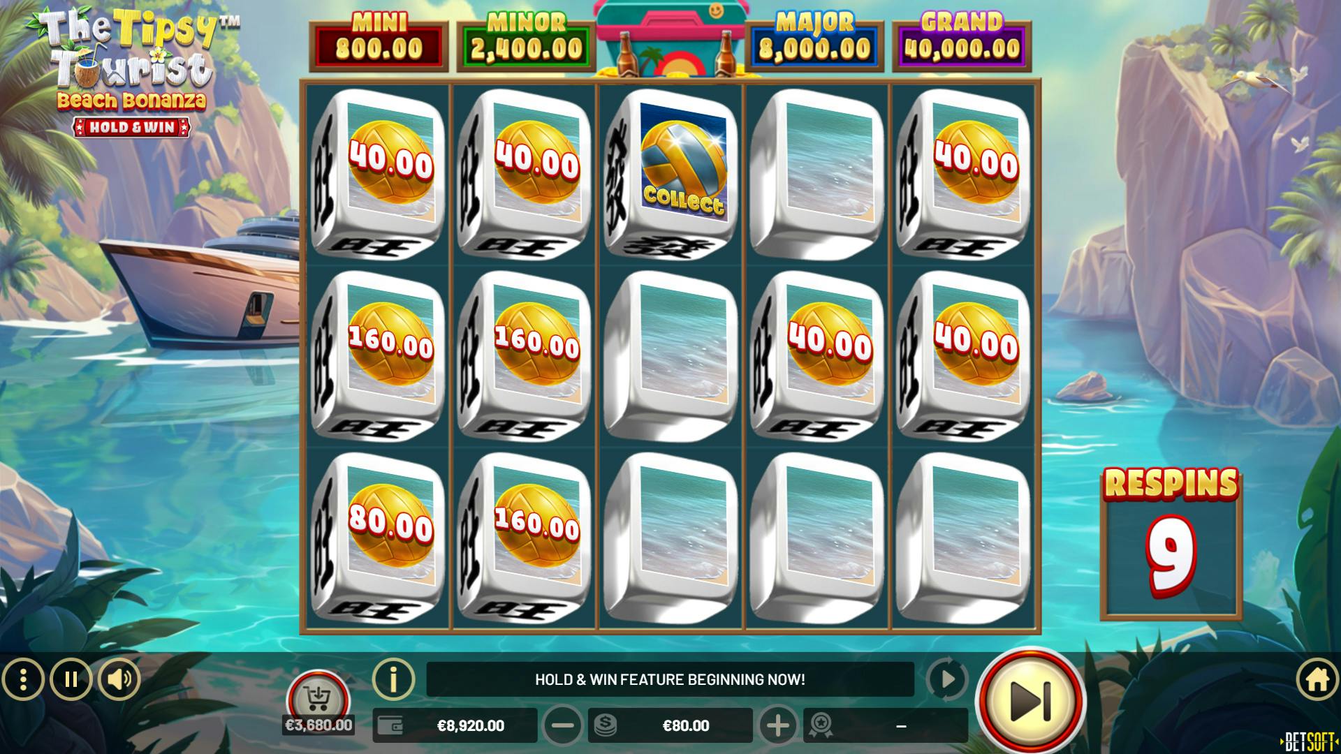 The Tipsy Tourist Beach Bonanza Hold & Win van Betsoft