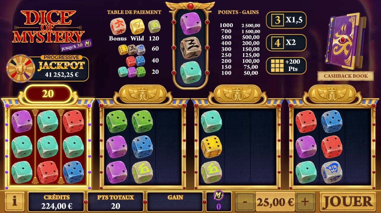 Gaming1 Dice of Mystery met progressieve jackpot