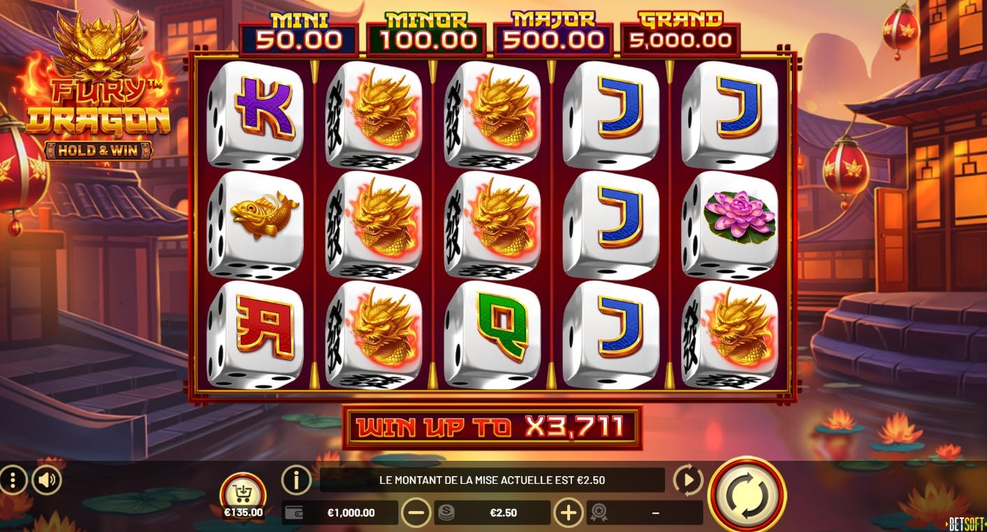 Betsoft Fury Dragon Hold & Win Diceslot