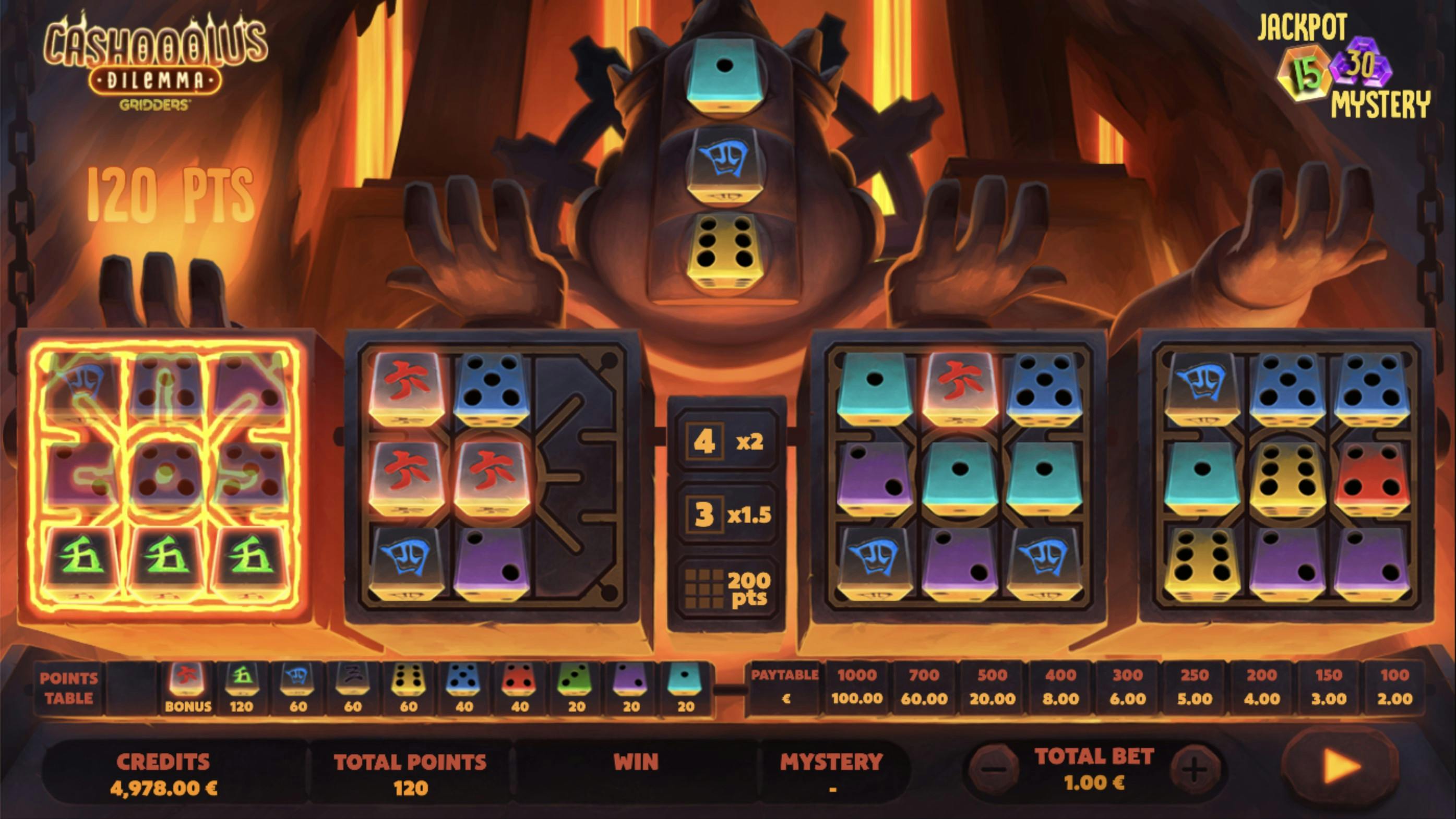 Cashooolu Dilemma Gaming1 dice game met mystery jackpot