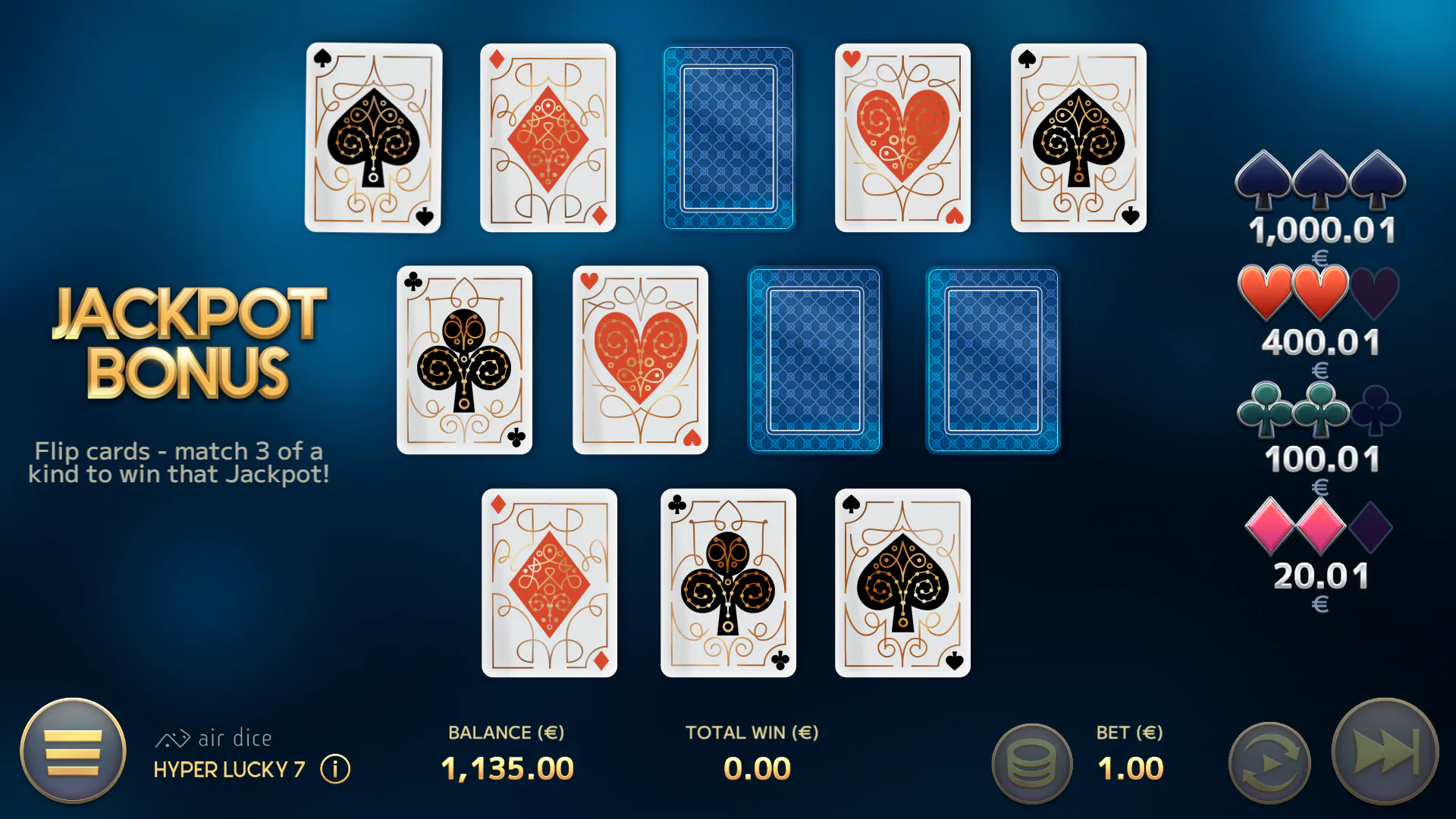 Waag je kans met Hyper Lucky 7 Dice