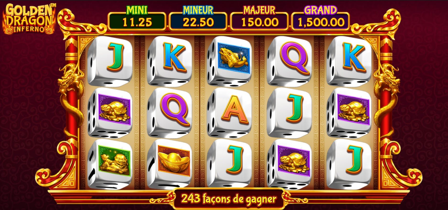 Betsoft Golden Dragon Inferno dice slot game