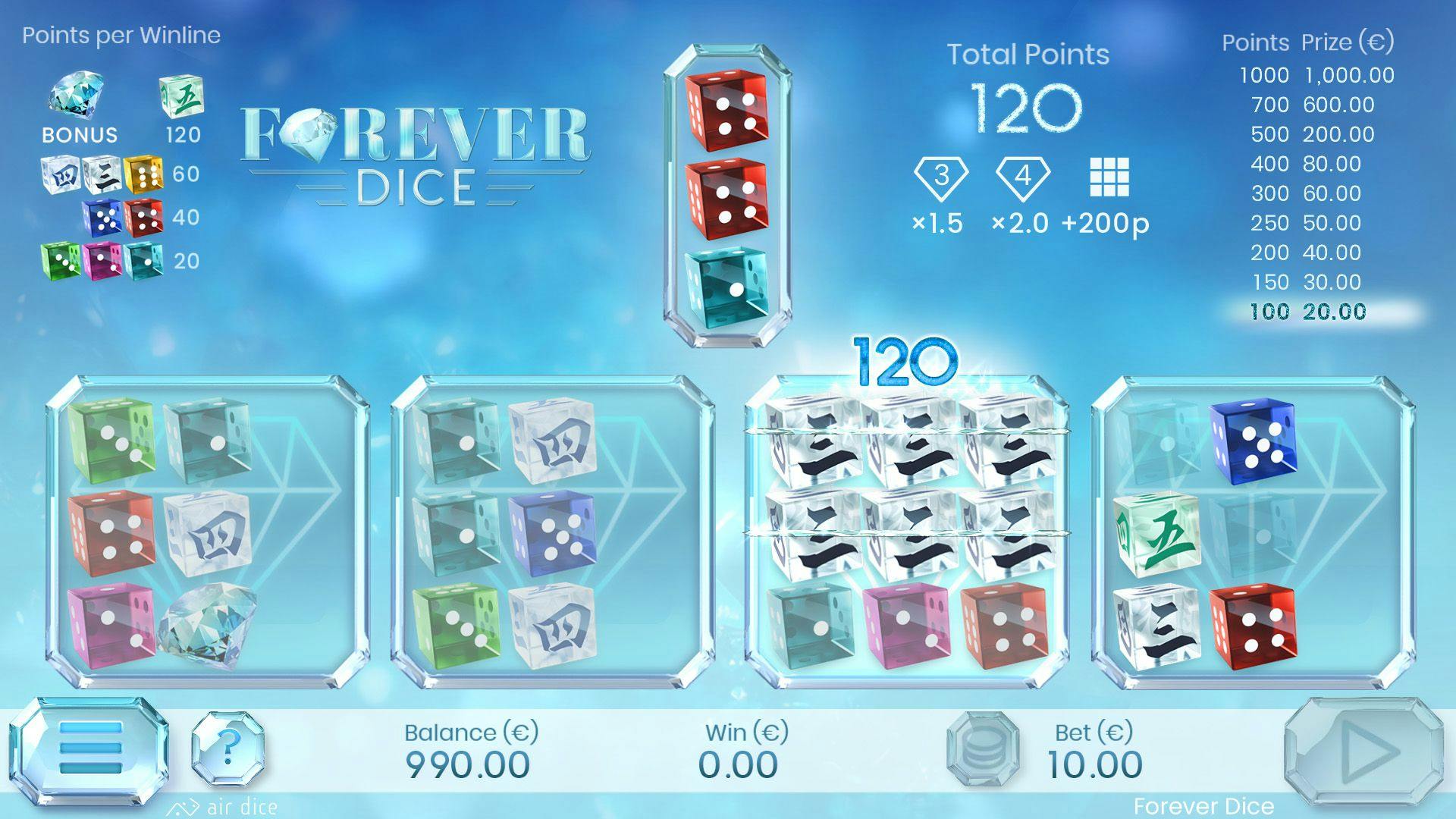 Spin the mystery wheel on Forever Dice