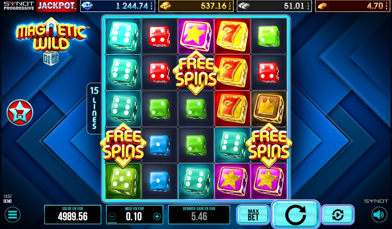 Des gains électrisants sur Magnetic Wild Dice