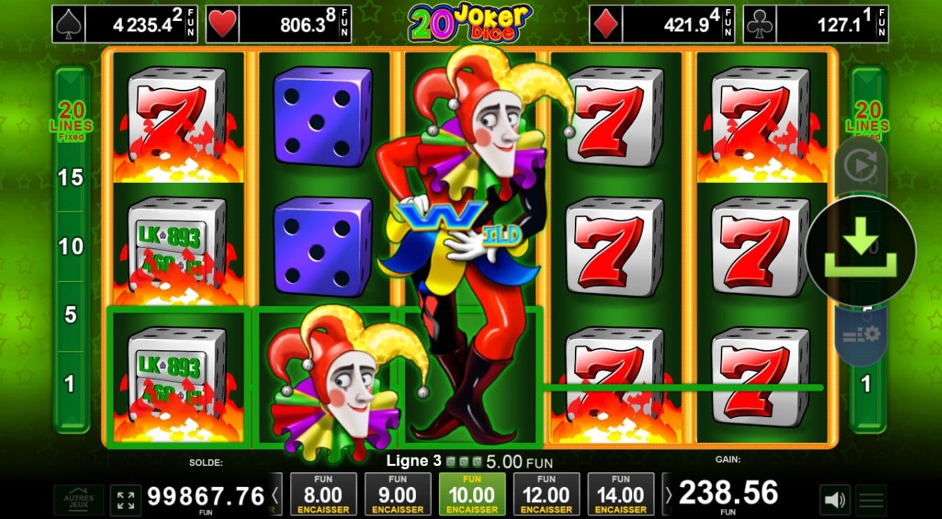 The Joker universe… in dice style with 20 Joker