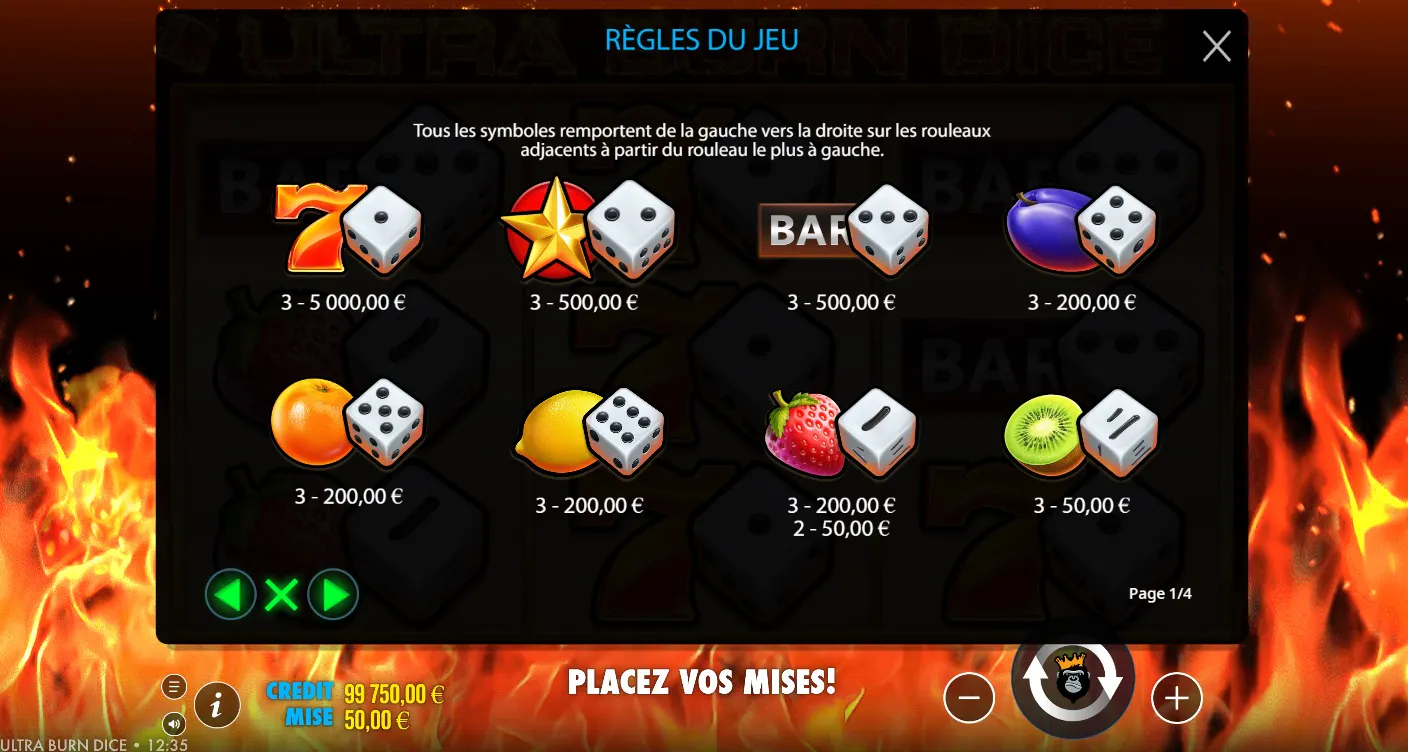 Retro Dice Vlammen op Ultra Burn Dice