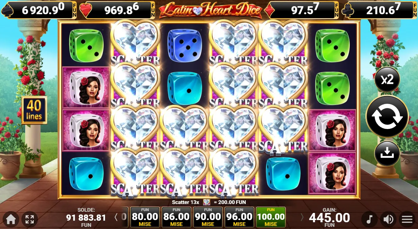 Enchanting atmosphere with Latin Heart Dice