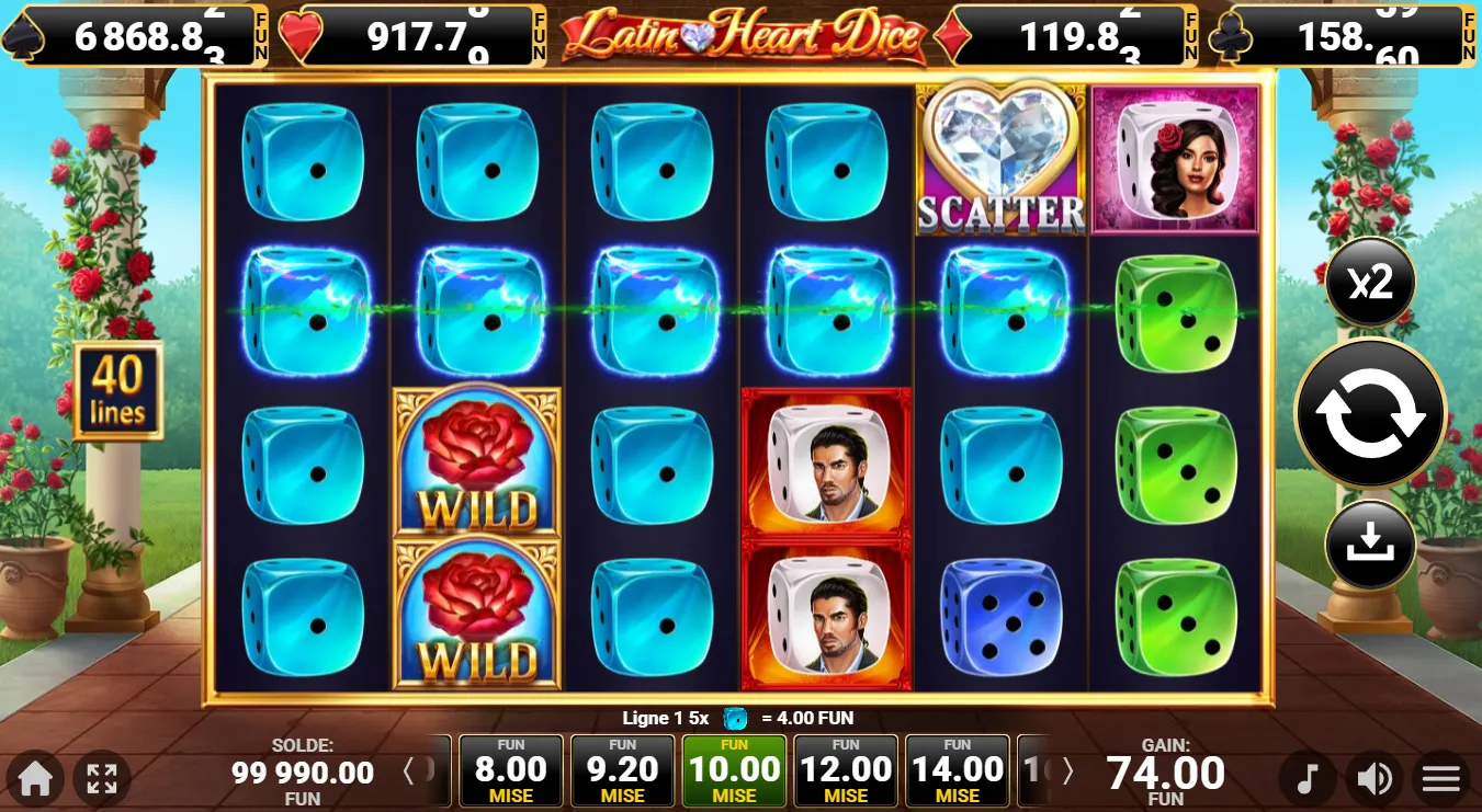 Enchanting atmosphere with Latin Heart Dice
