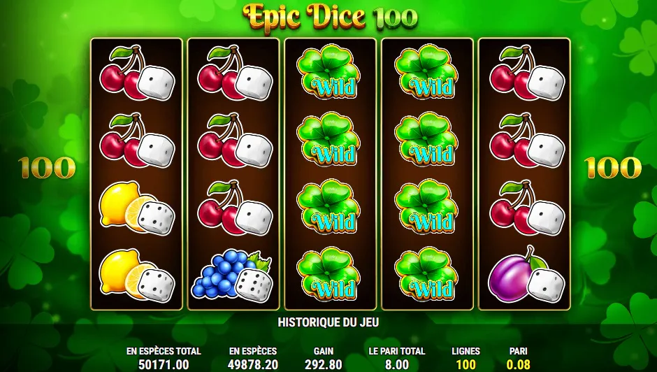 Epic Dice 100, Legendarische Wilds
