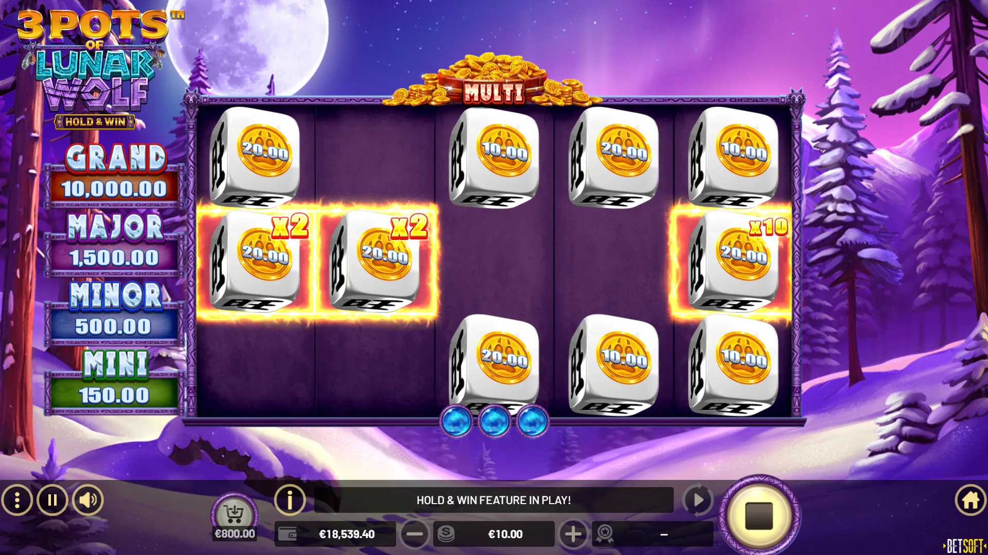 Mystiek universum met 3 Pots of Lunar Wolf