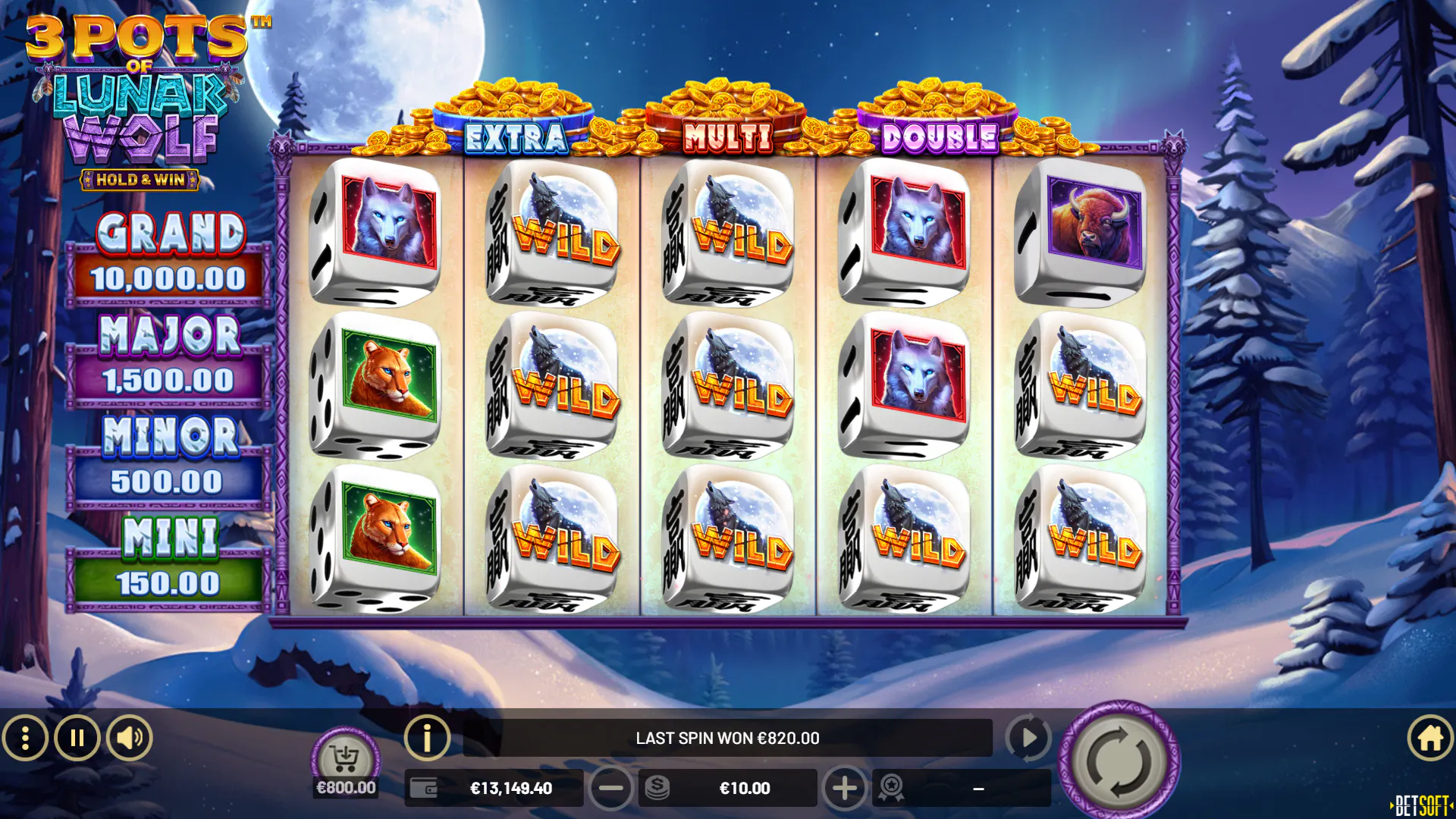 Mystiek universum met 3 Pots of Lunar Wolf