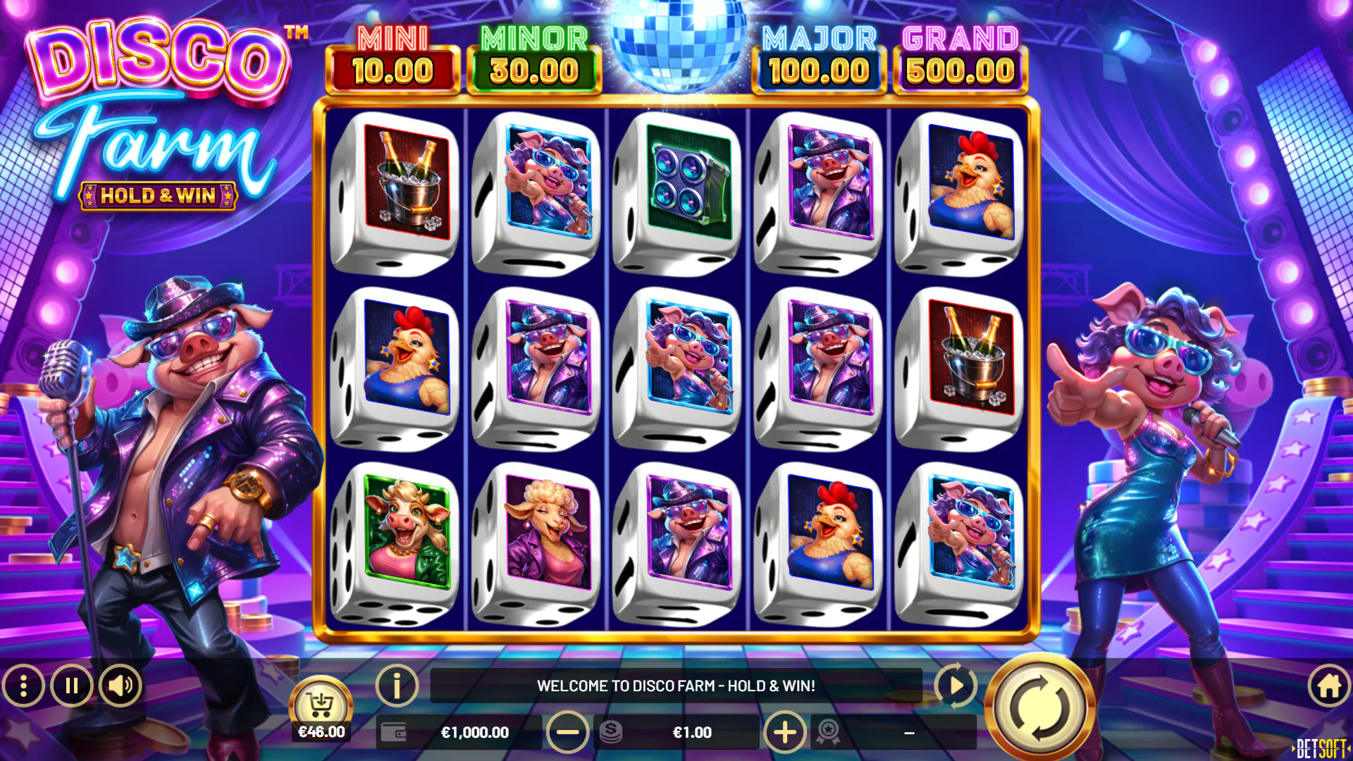 Tem de dansvloer op Disco Farm