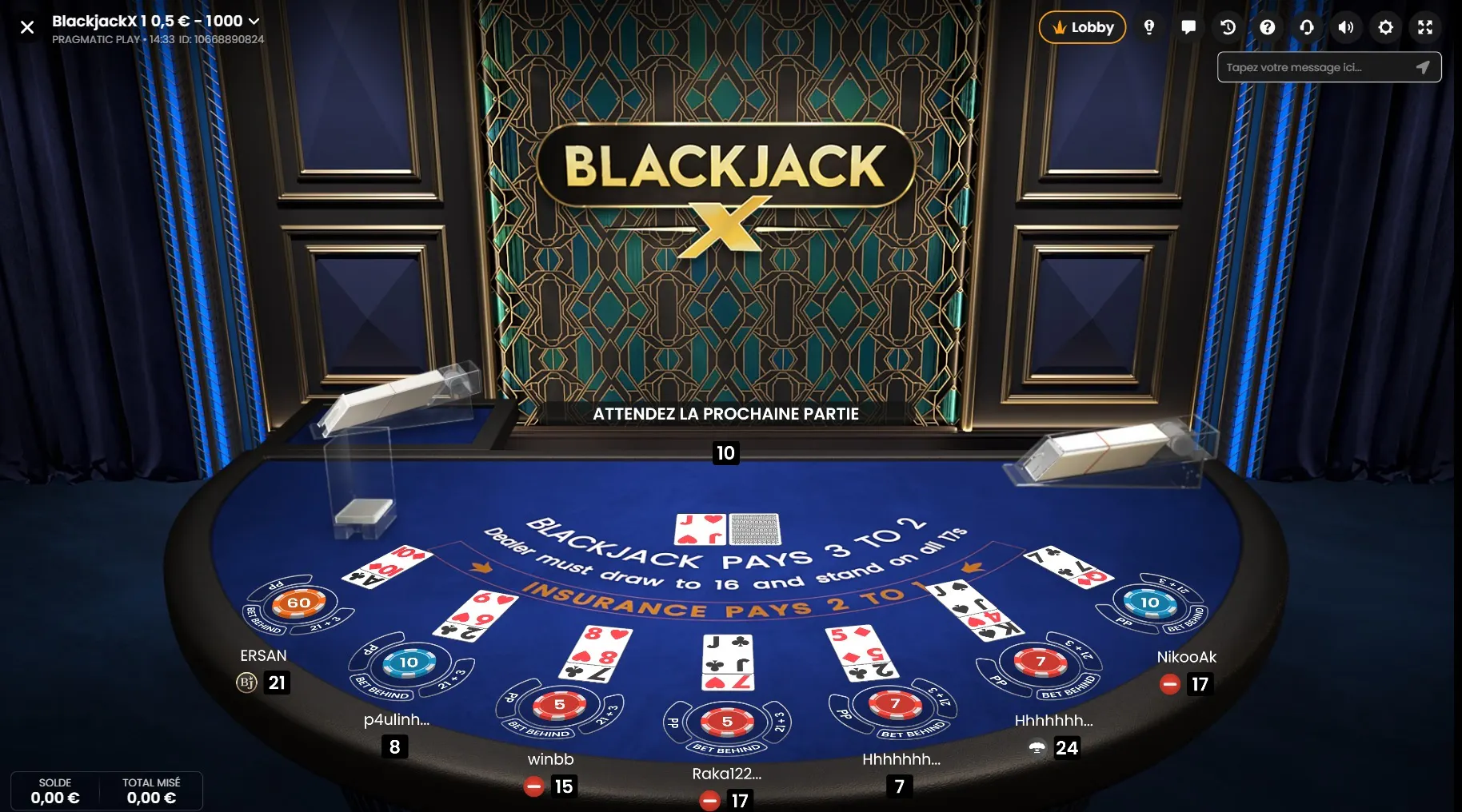 BlackJack X1 β Azure: Elegance from Pragmatic Play