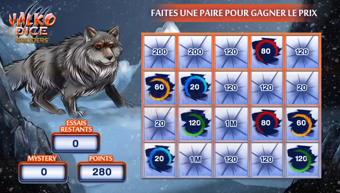 Tem de wilde wolf op Valko Dice