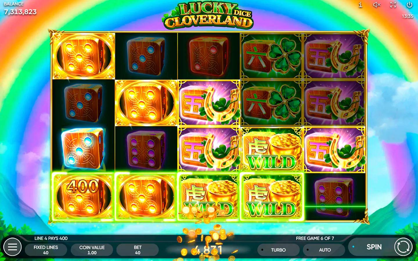 Dompel jezelf onder in de magie met Lucky Cloverland Dice