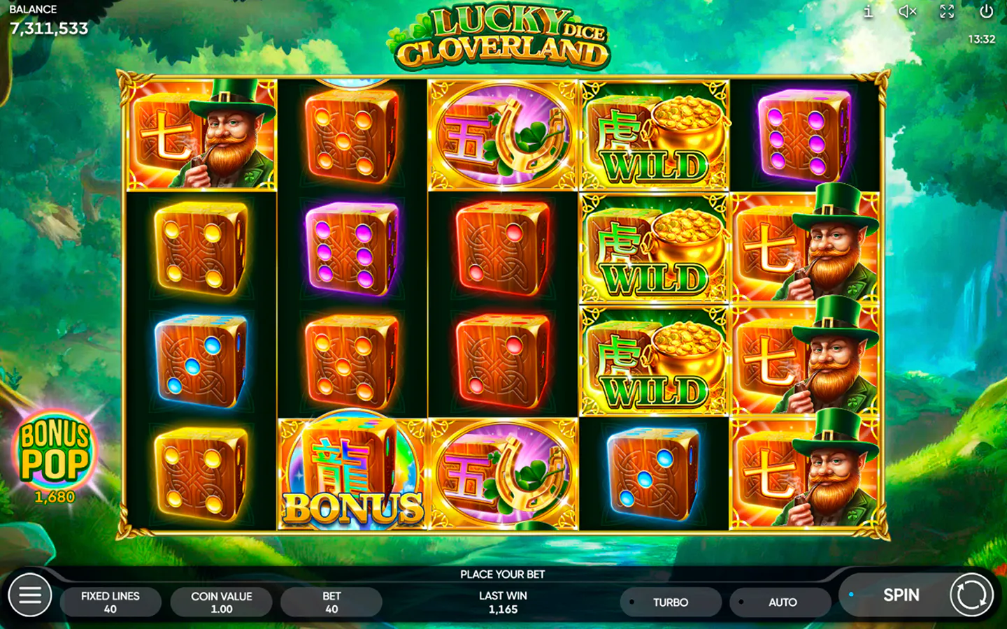 Dompel jezelf onder in de magie met Lucky Cloverland Dice