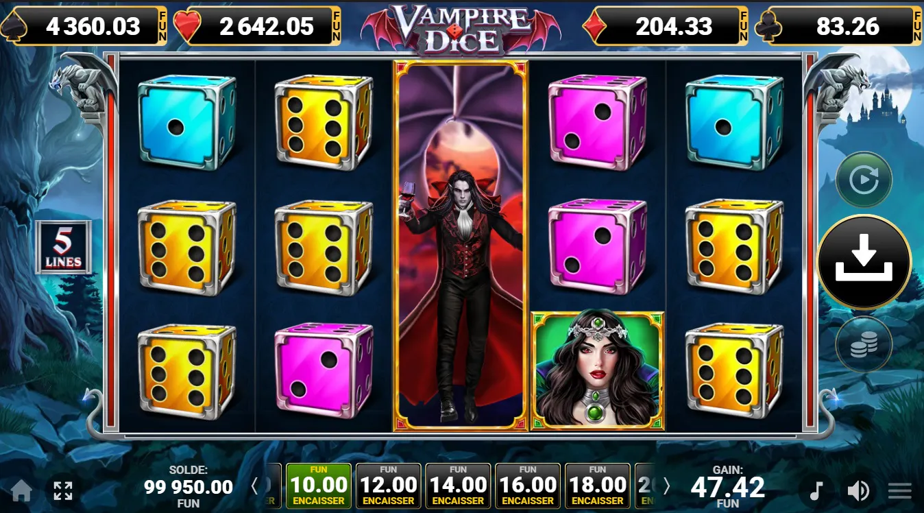 Vampire Dice, een betoverende diceslot