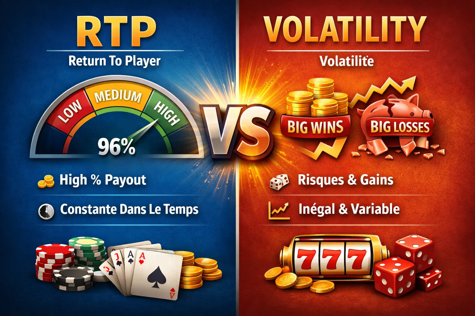 RTP and volatility of casino games