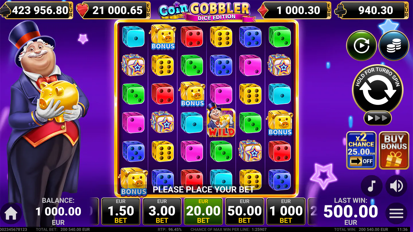 Faites sauter la banque avec Coin Gobbler Dice