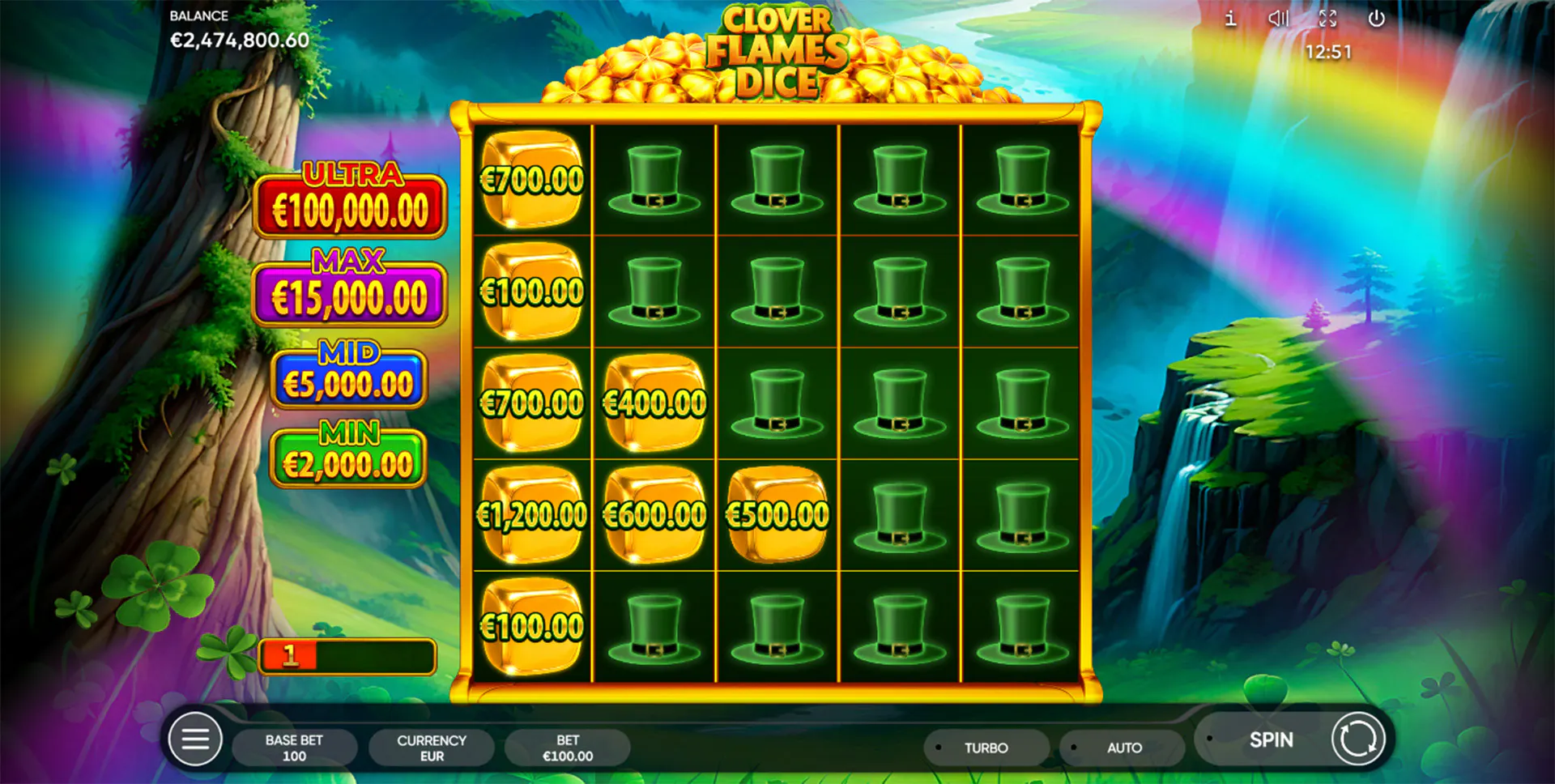 Luck ignites on Clover Flames Dice