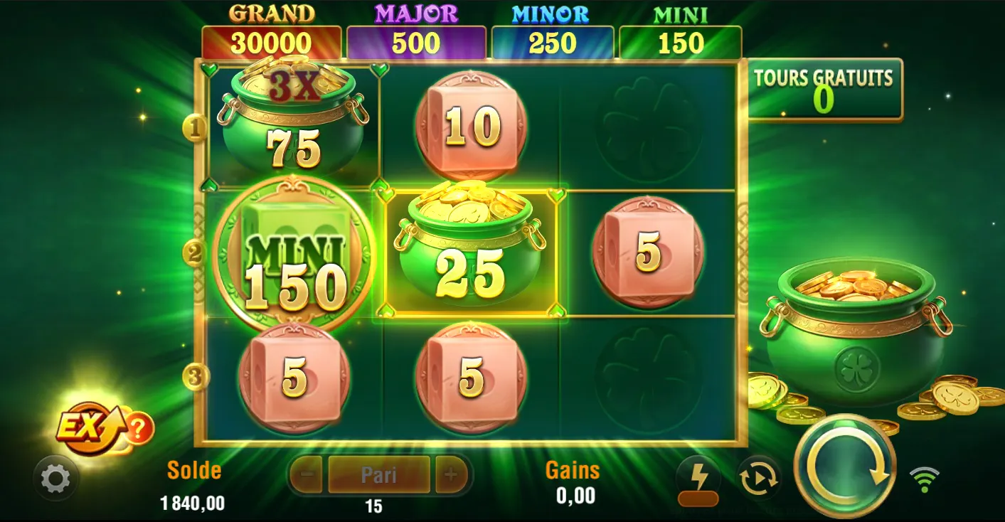 Clover Coins 3x3 Dice : une chance à chaque lancer