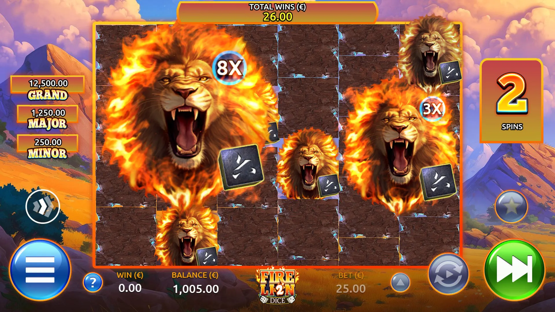 Fire Lion 2 Dice: Roar to victory!