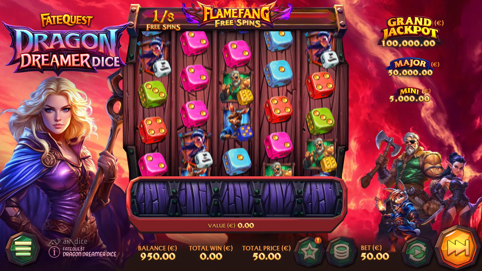 Fantasy universe in Fatequest: Dragon Dreamer Dice