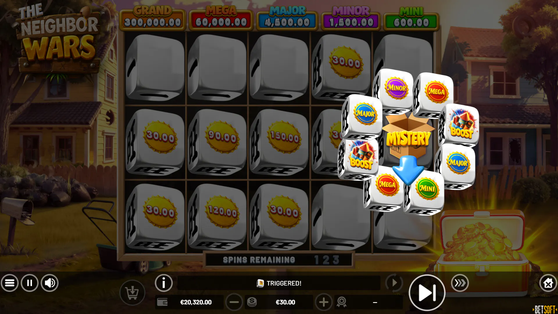 Buren oorlog op Neighbor Wars Dice